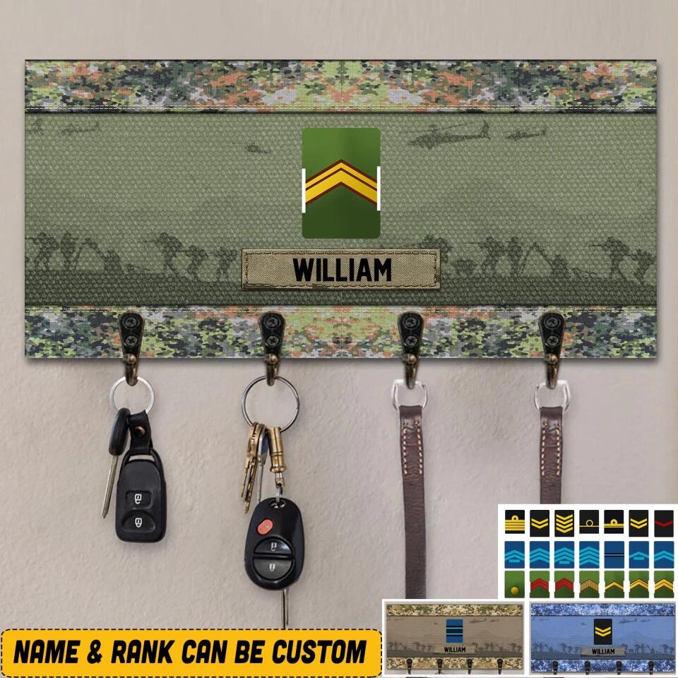 Personalized Netherland Veterans/Soldier Key Holder Printed 22SEP-HQ10