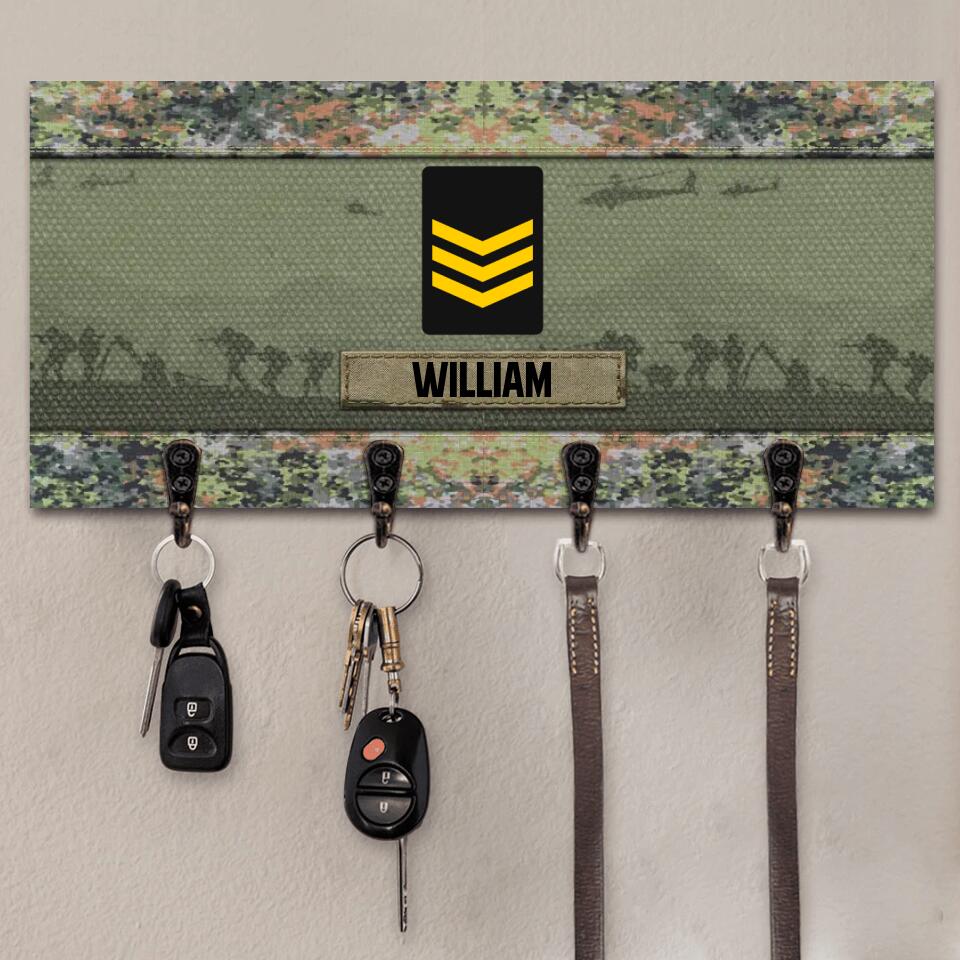 Personalized Netherland Veterans/Soldier Key Holder Printed 22SEP-HQ10
