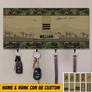 Personalized Swiss Veterans/Soldier Key Holder Printed 22SEP-HQ10