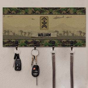 Personalized Swiss Veterans/Soldier Key Holder Printed 22SEP-HQ10