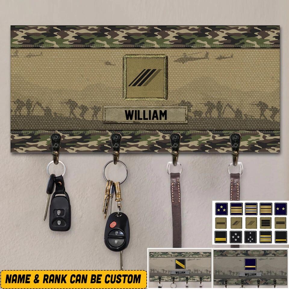 Personalized French Veterans/Soldier Key Holder Printed 22SEP-HQ10