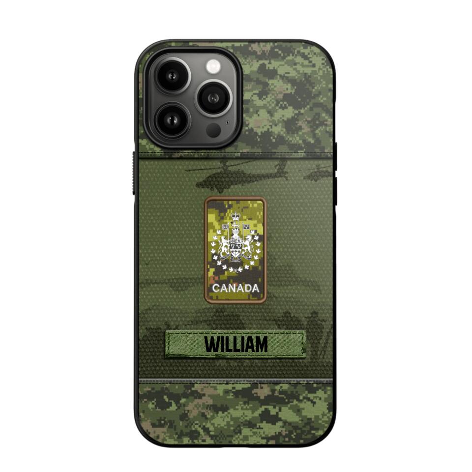 Personalized Canadian Veterans/Soldier Camo Phone Case Printed 22SEP-DT12