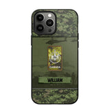 Personalized Canadian Veterans/Soldier Camo Phone Case Printed 22SEP-DT12