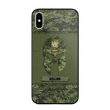 Personalized Canadian Veterans/Soldier Spartan Camo Phone Case Printed 22SEP-HY12