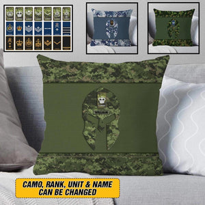 Personalized Canadian Veterans/Soldier Spartan Camo Pillow Printed 22SEP-HY12