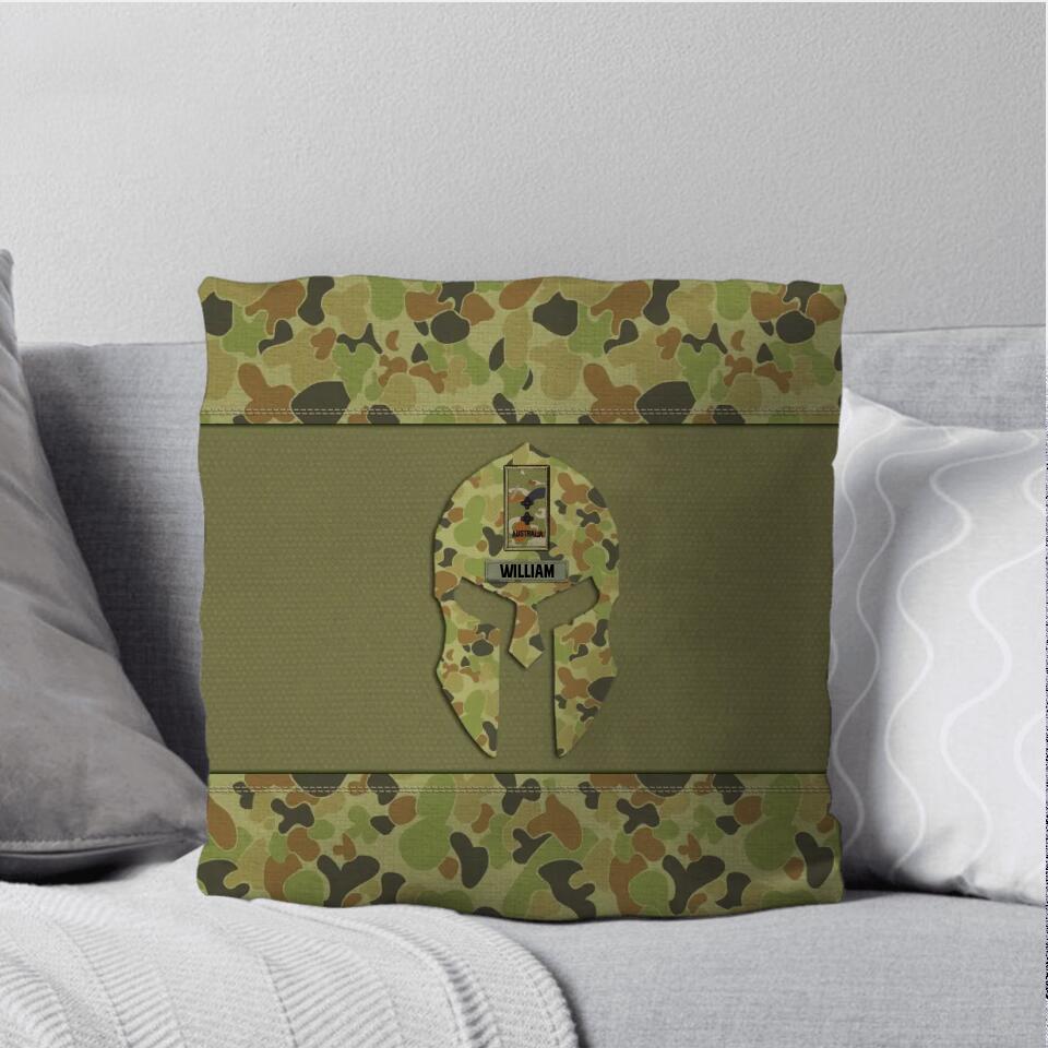 Personalized Australian Veterans/Soldier Spartan Camo Pillow Printed 22SEP-HY12