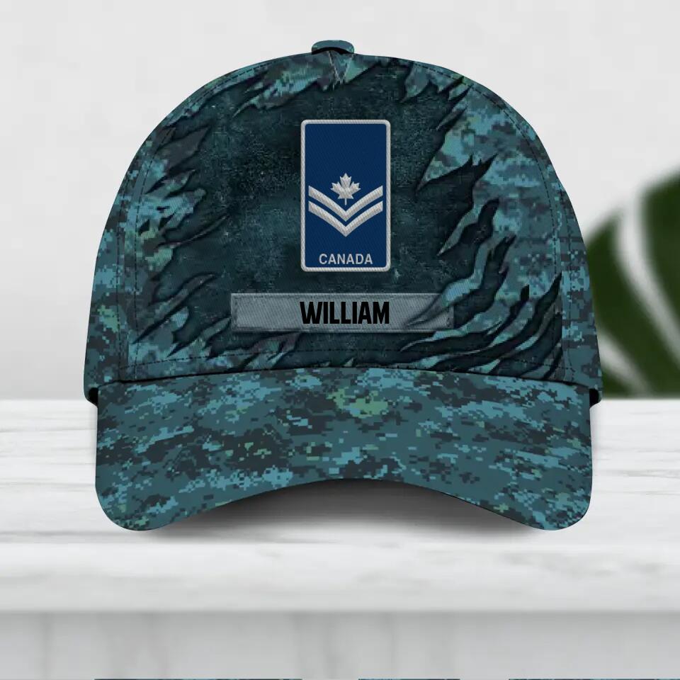 Personalized Canadian Veteran/ Solider Peaked Cap 3D Printed QTDT1309