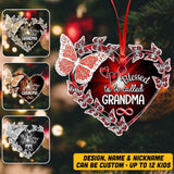 Personalized Blessed To Be Called Grandma Kid Heart Wood Ornament Printed 22SEP-HQ13
