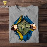 Personalized Swedish Soldier/Veterans Tshirt Printed 22SEP-DT13