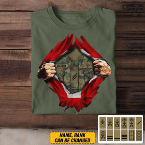 Personalized Swiss Soldier/Veterans Tshirt Printed 22SEP-DT13