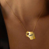 Personalized Wisconsin Girl Necklace Printed QTMA1309