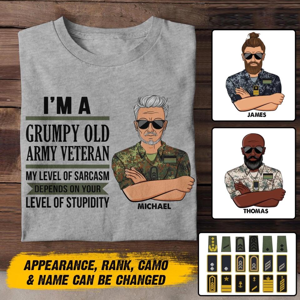 Personalized German Veteran/Soldier Tshirt Printed 22SEP-HY13