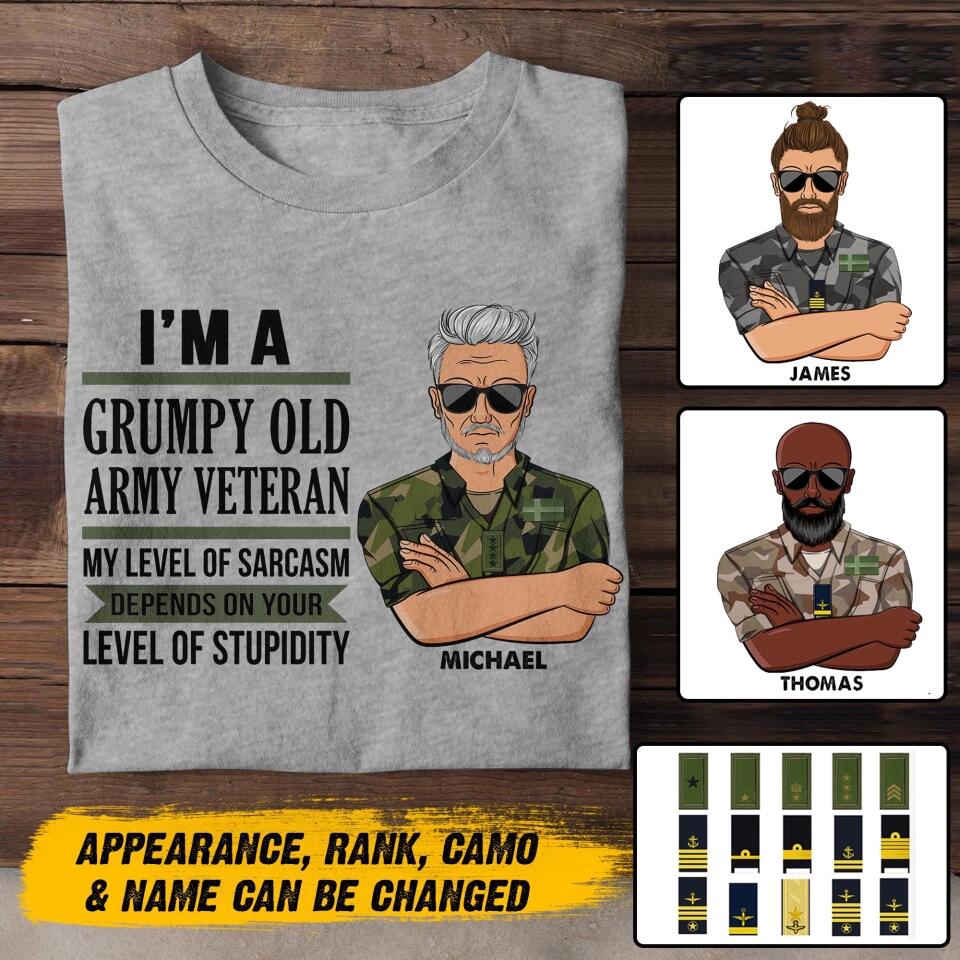 Personalized Swedish Veteran/Soldier Tshirt Printed 22SEP-HY13