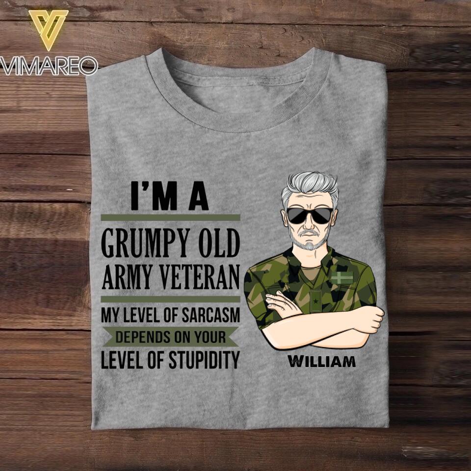 Personalized Swedish Veteran/Soldier Tshirt Printed 22SEP-HY13