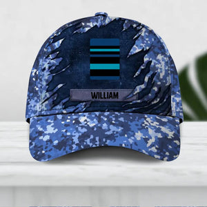 Personalized Netherlands Veteran/ Solider Camo Peaked Cap 3D Printed QTDT1409