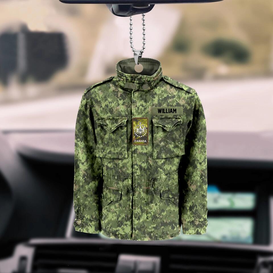 Personalized Canadian Veterans/Soldier Car Hanging Printed 22SEP-HQ14