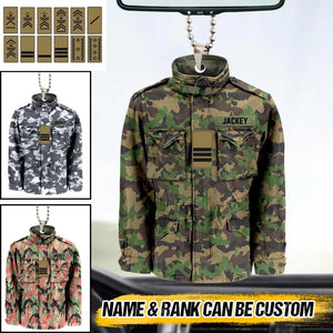 Personalized Swiss Veterans/Soldier Car Hanging Printed 22SEP-HQ14
