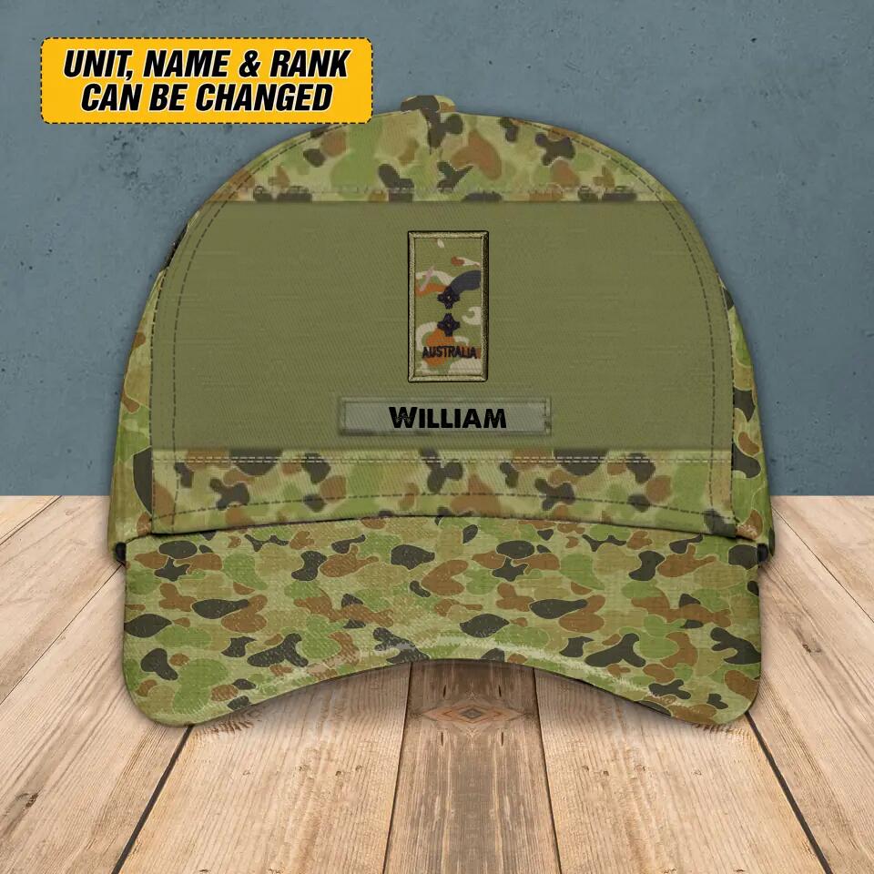 Personalized Australian Veteran/ Solider Peaked Cap 3D Printed 22SEP-HY15