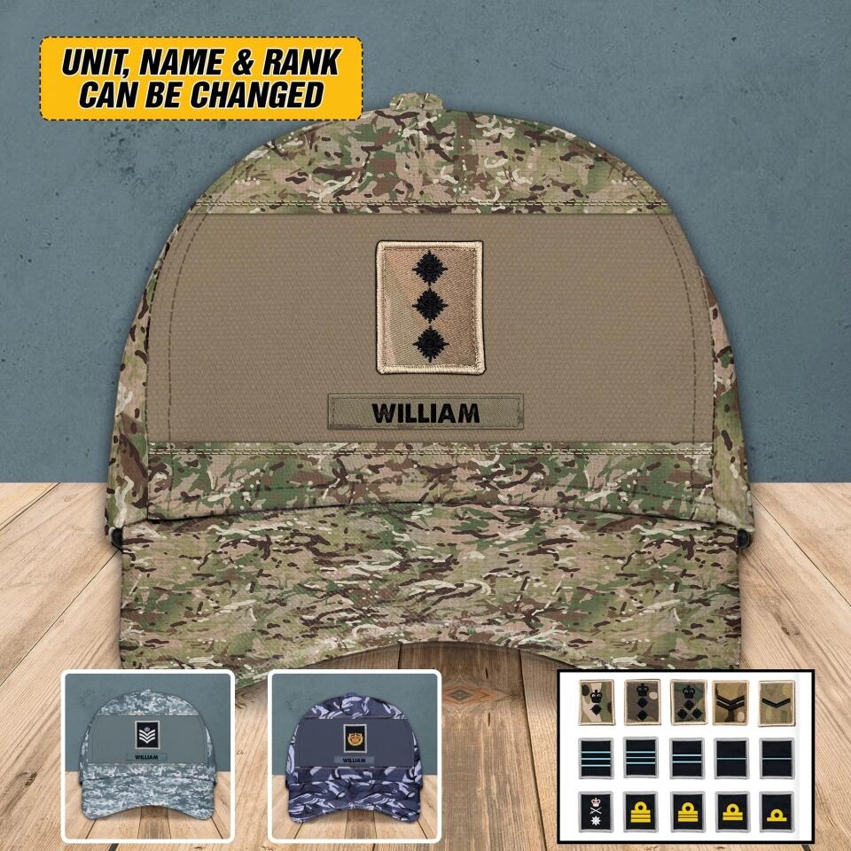 Personalized British Veteran/ Solider Peaked Cap 3D Printed 22SEP-HY15