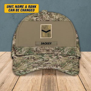 Personalized British Veteran/ Solider Peaked Cap 3D Printed 22SEP-HY15