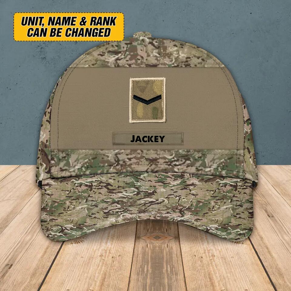Personalized British Veteran/ Solider Peaked Cap 3D Printed 22SEP-HY15
