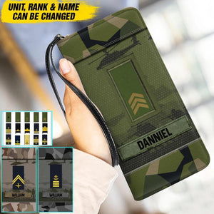 Personalized Swedish Veterans/Soldier Leather Wallet 22SEP-DT16