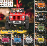 Personalized Jeep Dog Wood Ornament Printed 22SEP-HQ16
