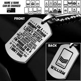 Personalized Australian Soldier/Veterans Necklaces Printed 22SEP-HQ16