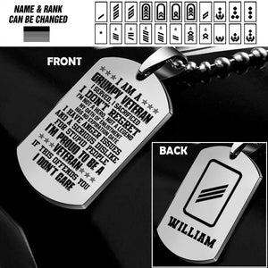 Personalized German Soldier/Veterans Necklaces Printed 22SEP-HQ16