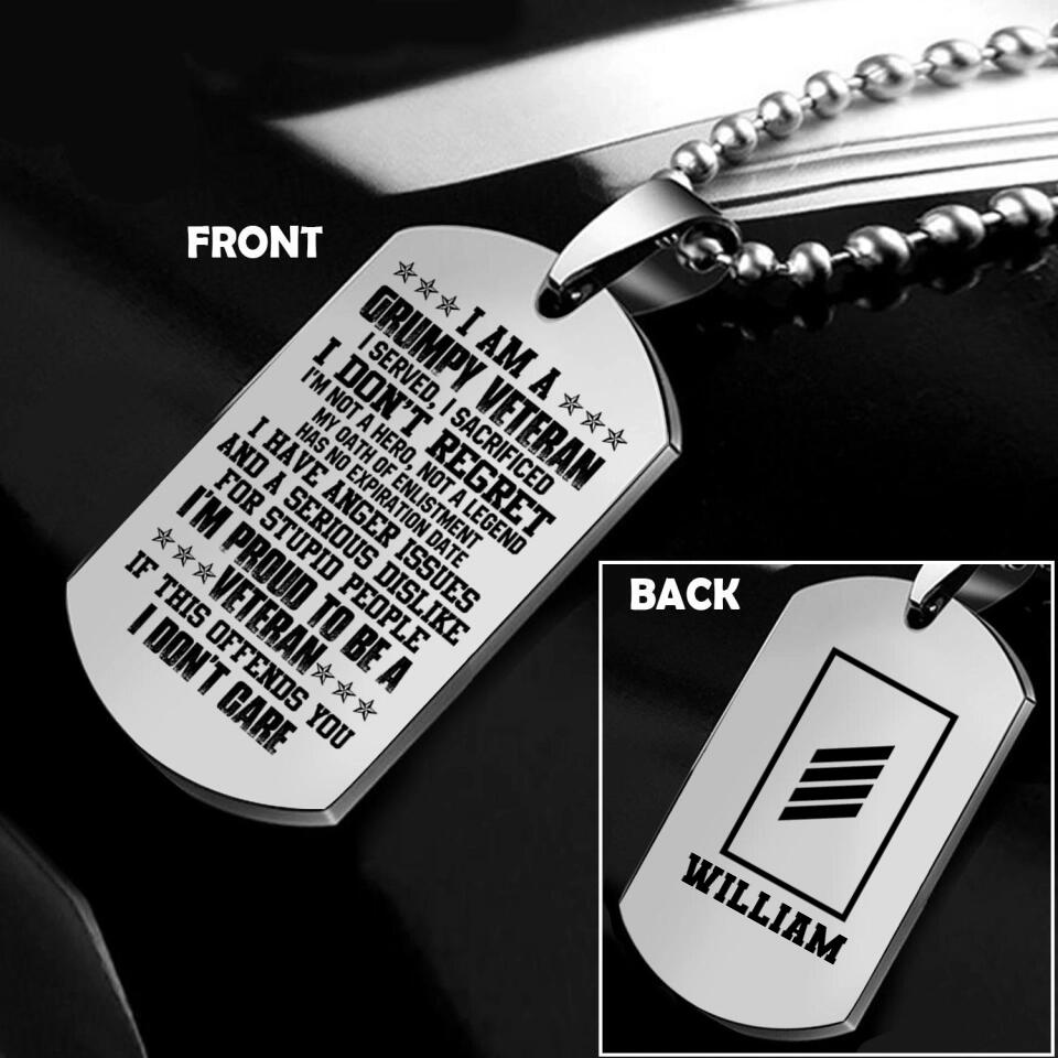 Personalized German Soldier/Veterans Necklaces Printed 22SEP-HQ16
