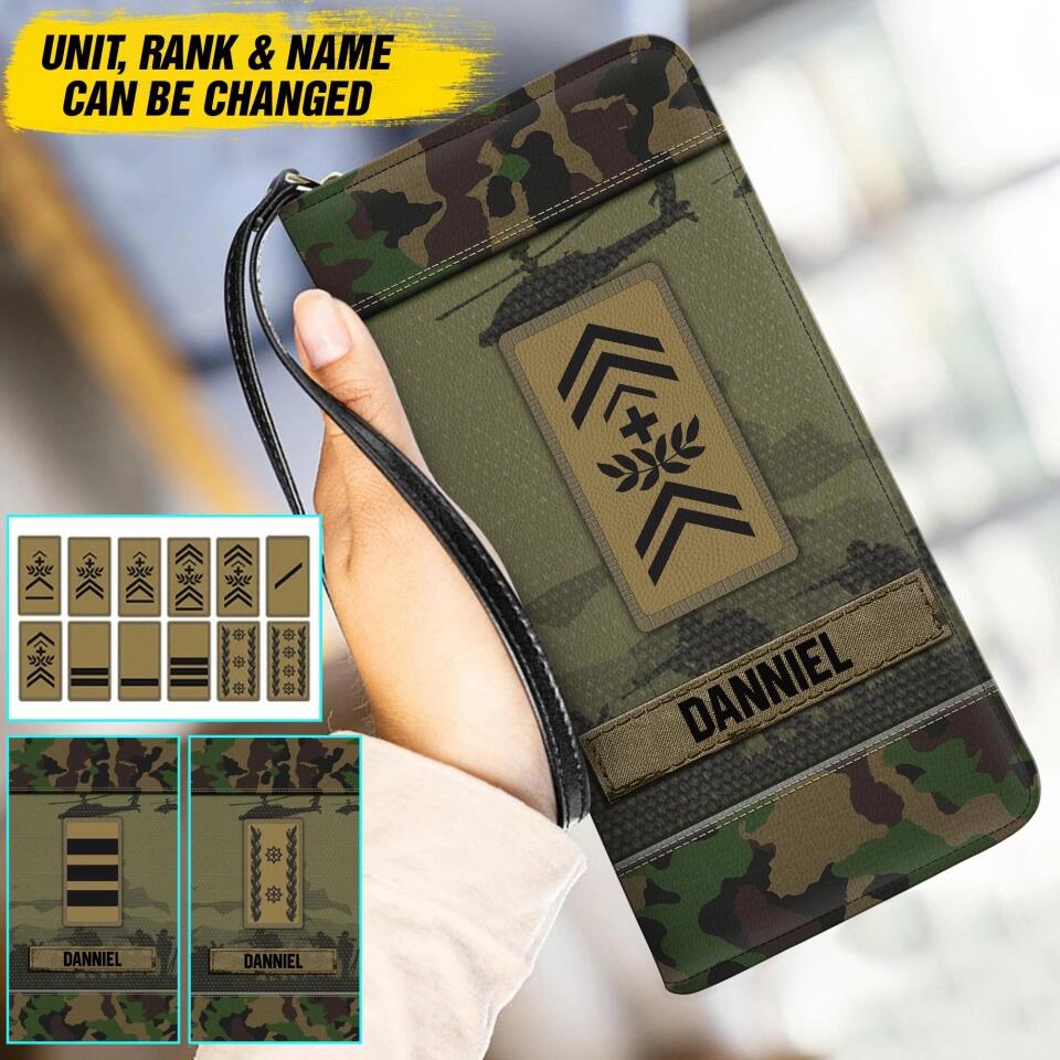 Personalized Swiss Veterans/Soldier Leather Wallet 22SEP-HY19