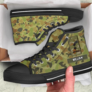 Personalized Australian Solider/ Veteran Rank Camo High Top Shoes 3D Printed QTVQ1909
