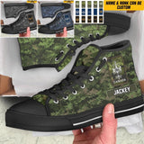 Personalized Canadian Solider/ Veteran Rank Camo High Top Shoes 3D Printed QTVQ1909
