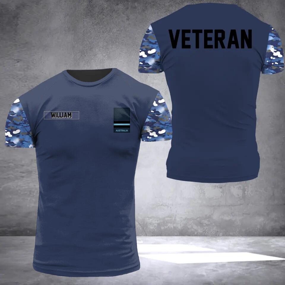 Personalized Australian Soldier/Veteran Tshirt 3D Printed 22SEP-HQ19