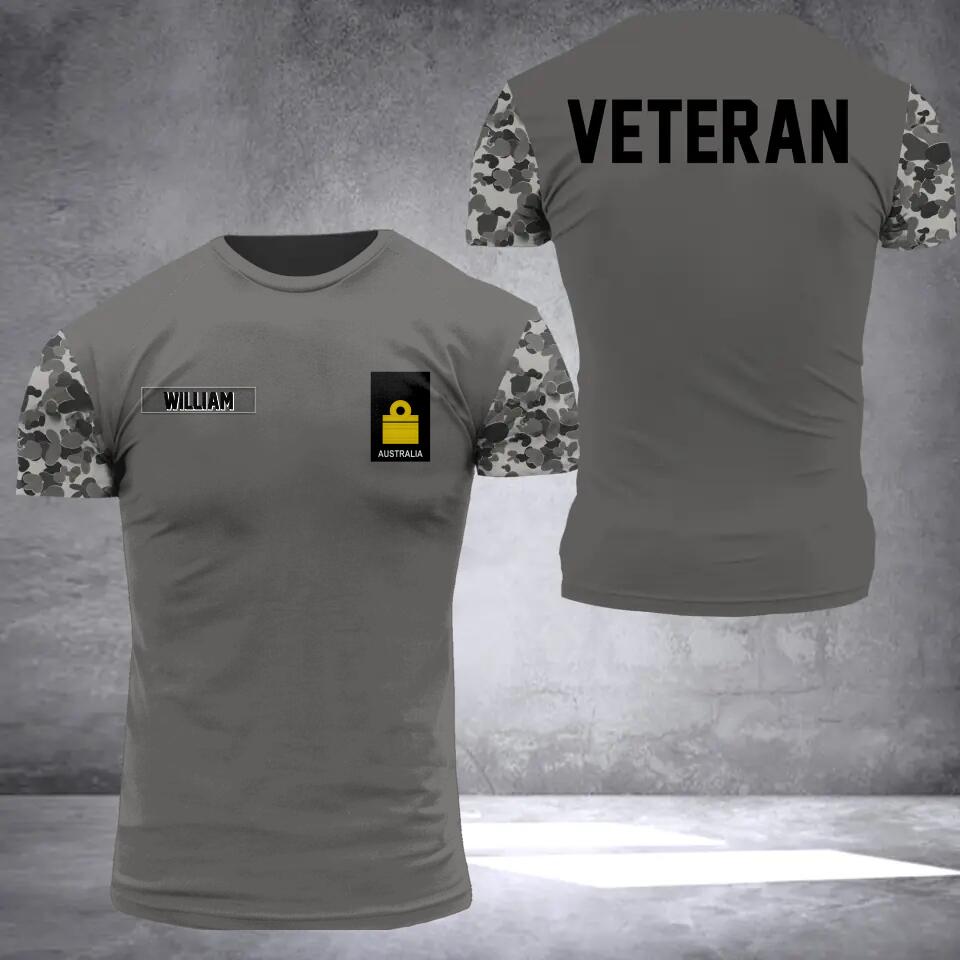 Personalized Australian Soldier/Veteran Tshirt 3D Printed 22SEP-HQ19