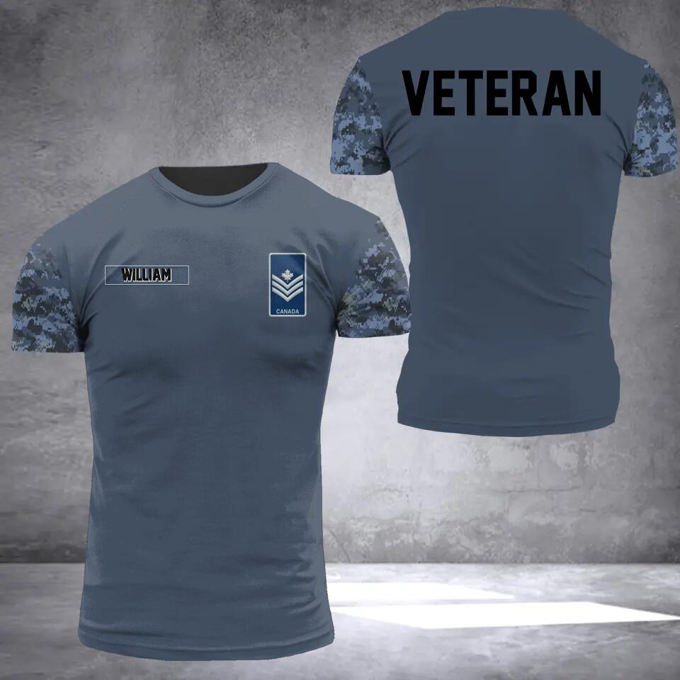Personalized Canadian Soldier/Veteran Tshirt 3D Printed 22SEP-HQ19