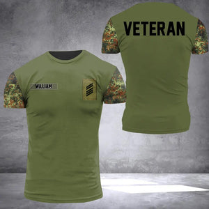 Personalized German Soldier/Veteran Tshirt 3D Printed 22SEP-HQ19