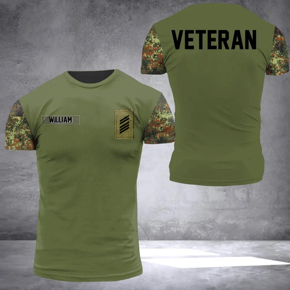 Personalized German Soldier/Veteran Tshirt 3D Printed 22SEP-HQ19