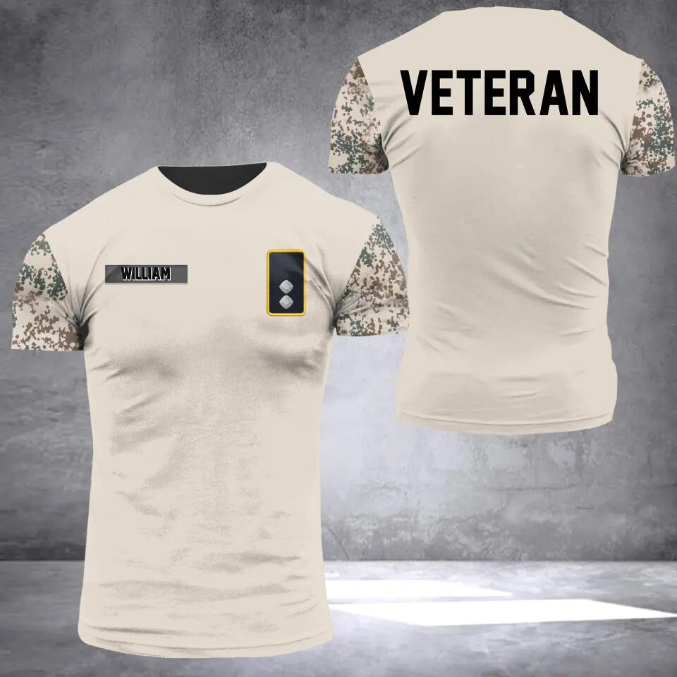 Personalized German Soldier/Veteran Tshirt 3D Printed 22SEP-HQ19