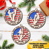 Personalized Arborist Flag Wood Ornament Printed 22SEP-DT19