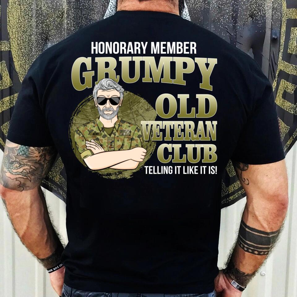Personalized Honorary Member Grumpy Old Australian Veteran Club Tshirt Printed QTDT1909