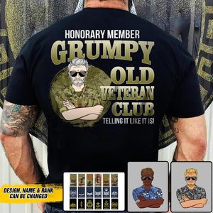 Personalized Honorary Member Grumpy Old Australian Veteran Club Tshirt Printed QTDT1909