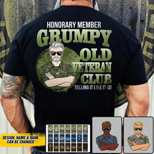 Personalized Honorary Member Grumpy Old Canadian Veteran Club Tshirt Printed QTDT1909