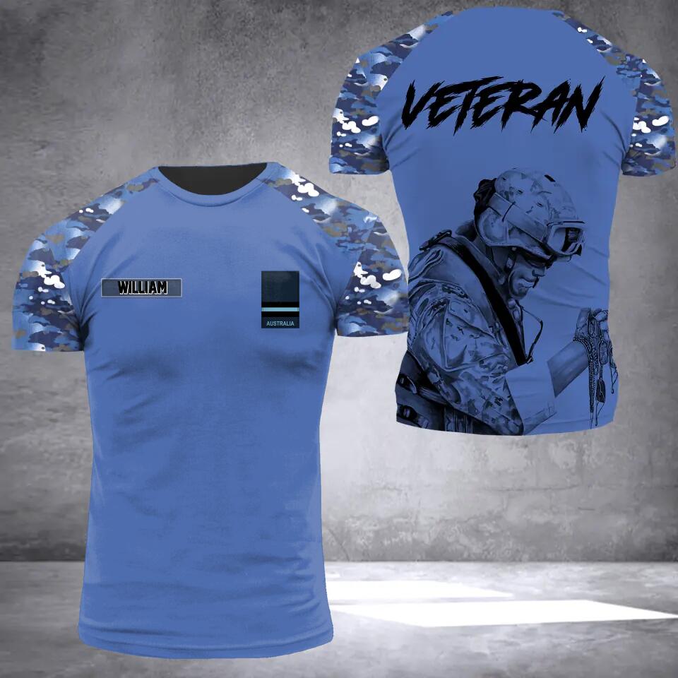 DH Personalized Australian Soldier/Veteran Tshirt 3D Printed HQ1909