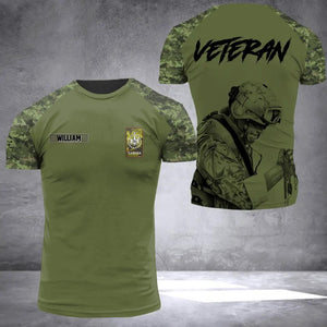 DH Personalized Canadian Soldier/Veteran Tshirt 3D Printed HQ1909