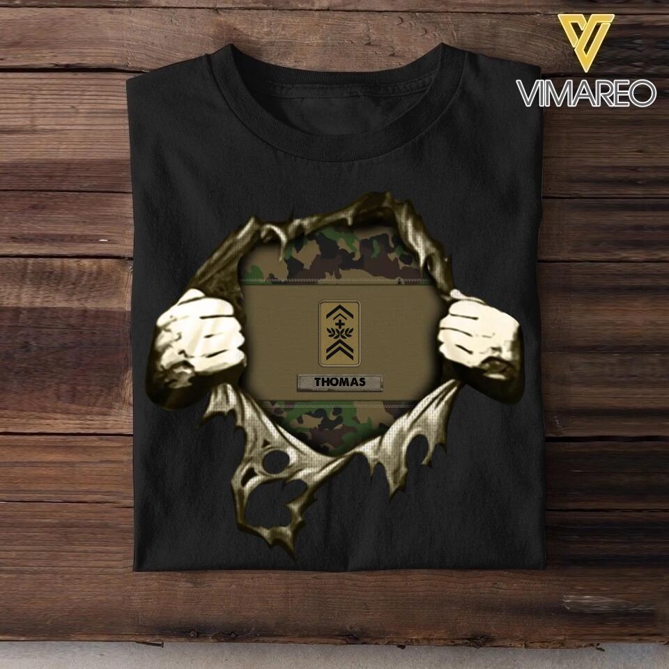 Personalized Swiss Veterans/Soldier Tshirt Printed 22SEP-HY20