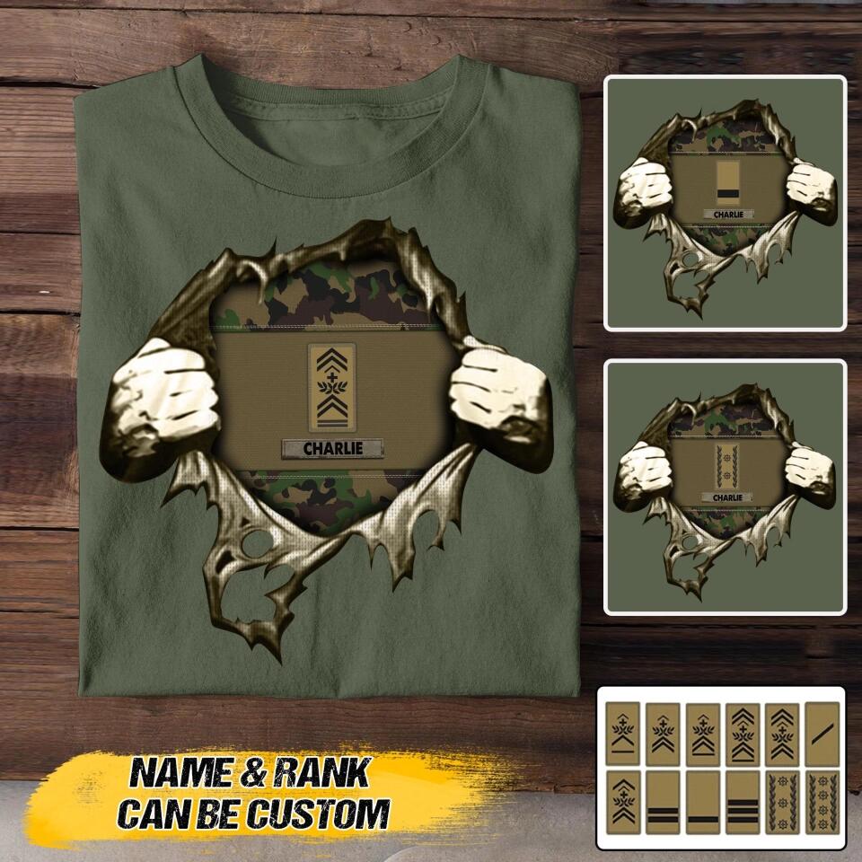 Personalized Swiss Veterans/Soldier Tshirt Printed 22SEP-HY20