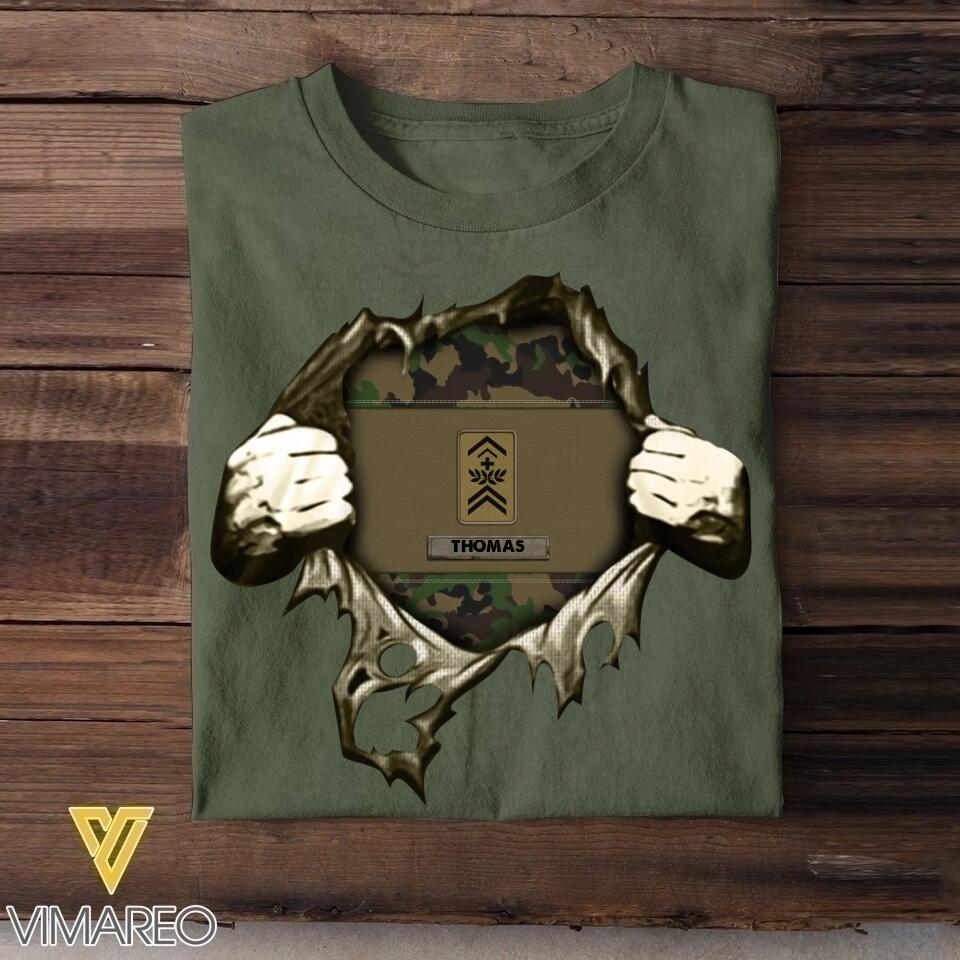 Personalized Swiss Veterans/Soldier Tshirt Printed 22SEP-HY20