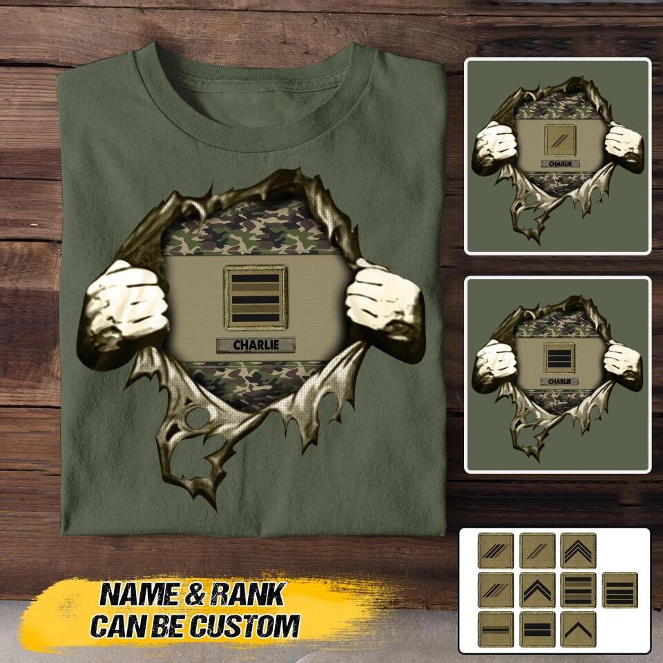 Personalized French Veterans/Soldier Tshirt Printed 22SEP-HY20