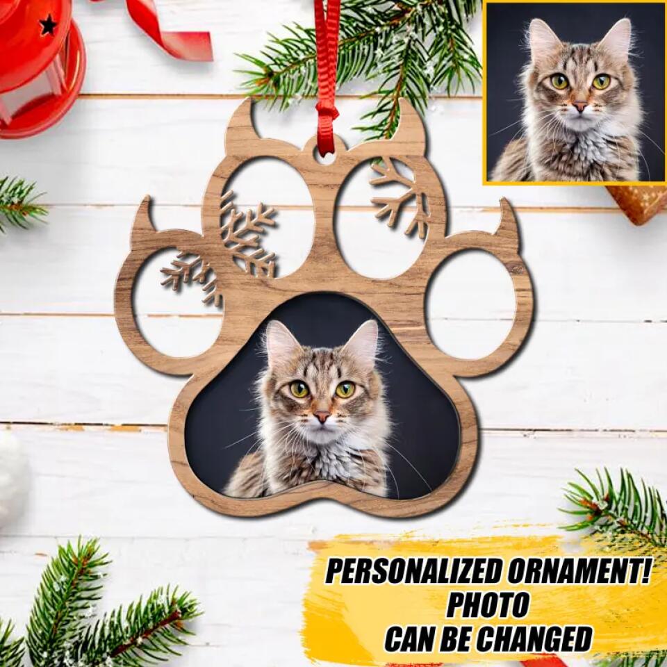 Personalized Cat Lovers Christmas Wood Ornament Printed QTVQ2109